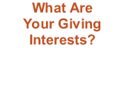 What Are Your Giving Interests?
